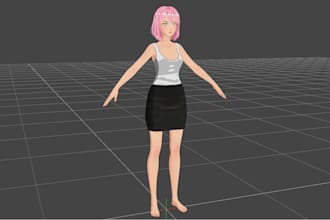 make anime 3d models rigged ready for games animation