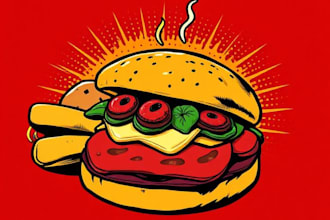 make food pop art of your food