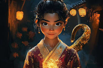 create a disney pixar art style illustration with ai