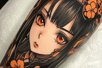 create a tattoo design of tattoo sleeve