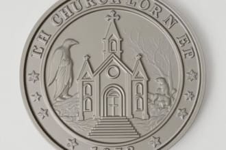 model 3d coin, challenge coin, church coin, ancient coin, bas relief cnc carving