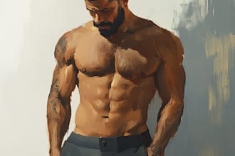 draw your picture like a digital oil painting portrait gift