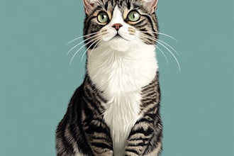 drawing custom pet portraits, cats, dogs, and other animals