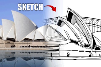draw an urban sketch of your favourite place or city