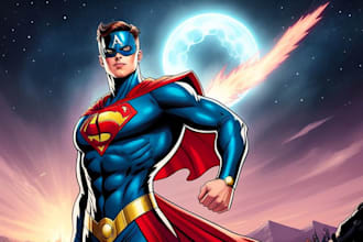make custom superhero character in action