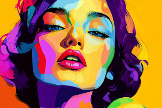 make an awesome and colorful vector wpap pop art