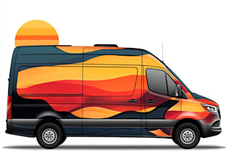 create unique, professional car, van, vehicle wrap design