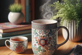 make amazing typography and custom coffee mug design
