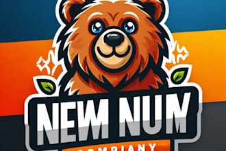 do crate bear mascot logo design with express delivery