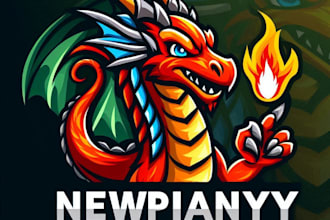 do crate dragon mascot logo design with unlimited review