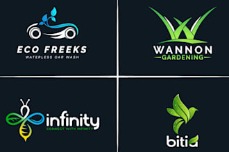 do creative friendly organic natural and agricultural logo