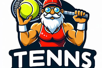 do make tennis mascot logo design with unlimited review
