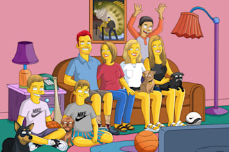 draw you as a famous yellow cartoon character