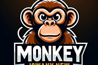 do make monkey mascot logo design with unlimited review