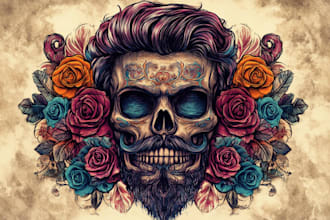 create any design in traditional tattoo or old school style