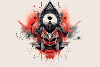 create unique custom geometric tattoo design