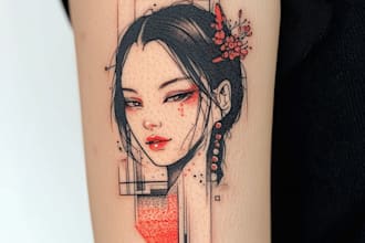 make  premium custom tattoo design