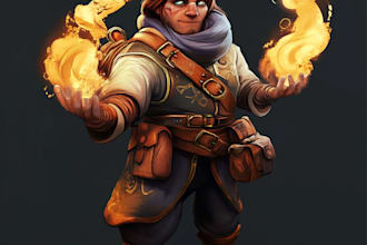 draw character concept, sheet for fantasy and game art