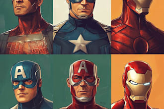 marvel or dc comic style custom illustration