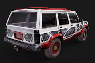 be suv car design,exterior render,racing vehicle, gta v,body kit,rim,tires,cad