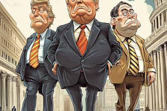draw political caricature and cartoon