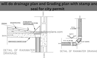 do drainage plan, grading plan with stamp and seal for city permit