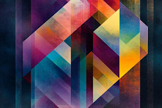 create abstract geometric digital art