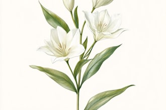 draw botanical illustration of flower illustration, plant illustration and logo