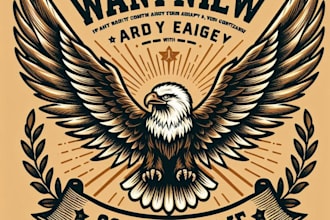 do eagle vintage spread the wings logo design with unlimited review