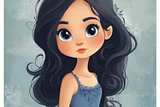draw a portrait in semi realism disney cartoon style