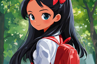 draw a professional anime character sheet for you