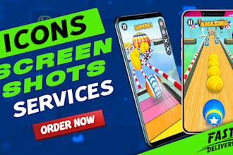 design eye catching mobile game screenshots and icons for ios android