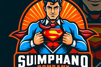 do make superhero chest for your mascot logo design with 1 day delivery