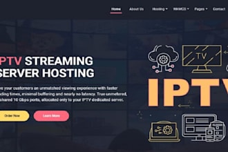 professionally streaming iptv reseller website for iptv services, whmcs iptv app
