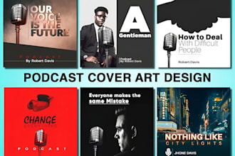 provide professional podcast cover art logo or any graphics design