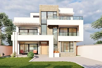 create a photo realistic 3drender in architecture