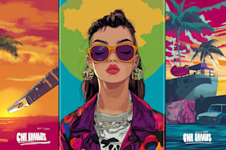 create a cartoon album cover artwork spotify single cover