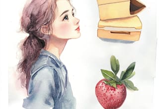 paint with watercolor for illustration and clipart