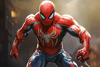 draw superhero comic book illustration marvel or dc comic