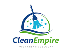 offering highly minimalist cleaning logo design services