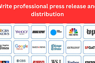 write press release and do press release distribution