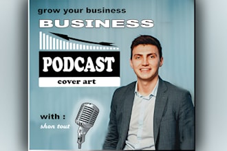make a unique podcast logo design or podcast cover art