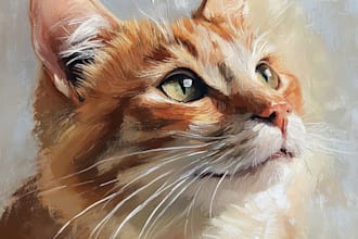 paint your pet with an oil painting in my style