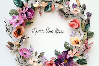 create a watercolor botanical wreath for any occasion