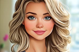 create cartoon caricature headshot avatar from photo