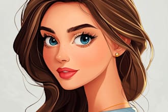 draw your portrait into a disney style cartoon