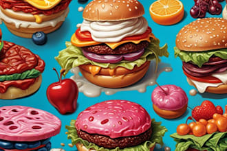design food pop art of your food pop art