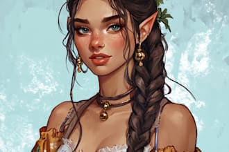 make a d and d character art and dnd character art