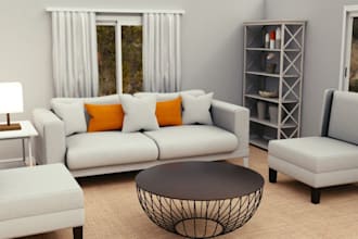 renovate home interior design, bedroom,TV room,closet,laundry room,foyer, v ray