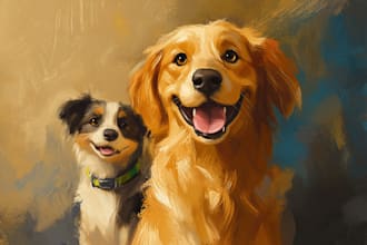 draw pet portrait with disney style